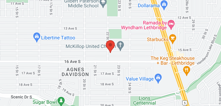 map of 2206 15 Avenue S